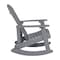 Flash Furniture Gray Adirondack Rockers & 1 Side Table, PK 2 JJ-C14705-2-T14001-GY-GG - alternate 2